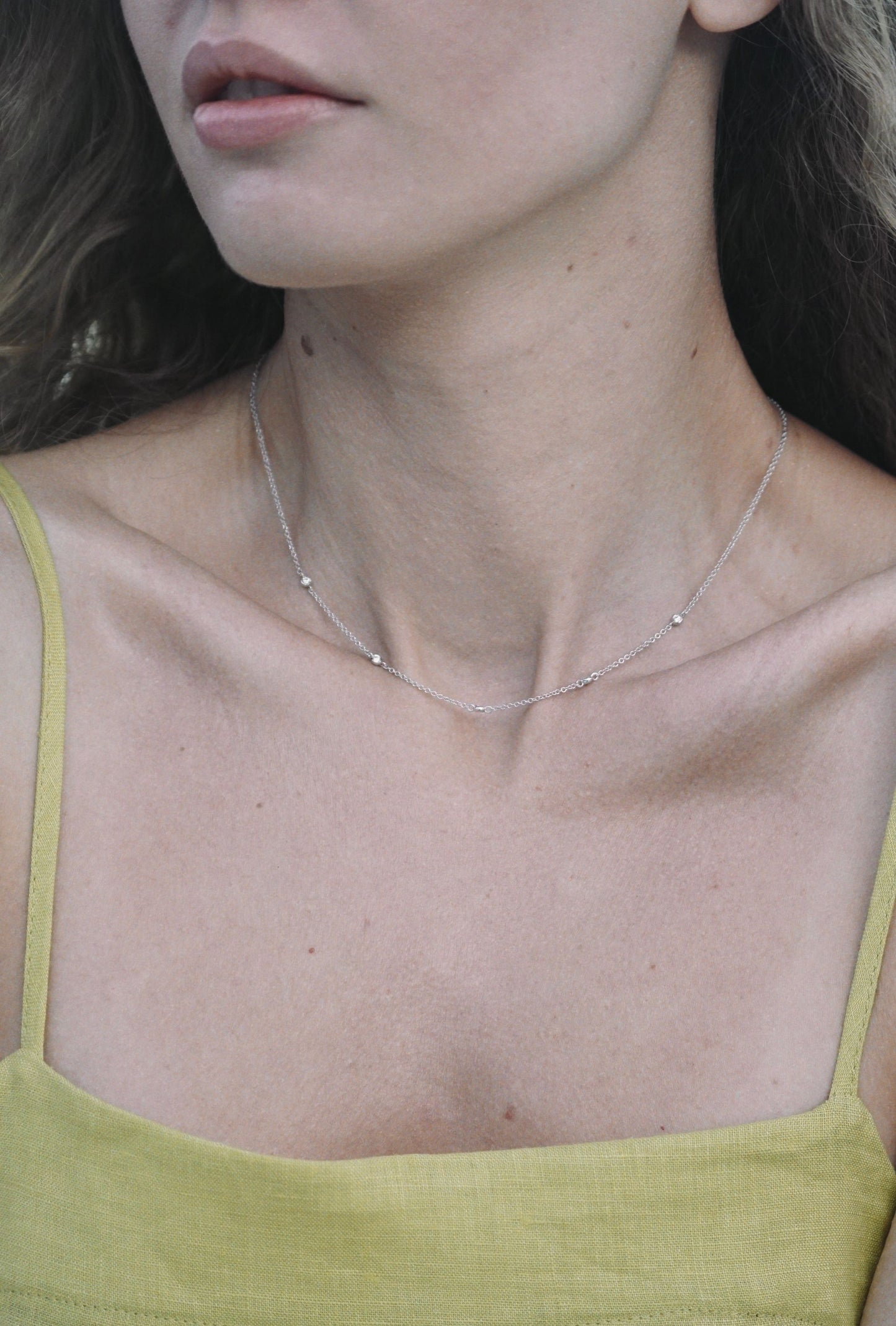 9ct white gold tiny moments necklace gift for her