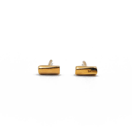 Minimalist 9ct gold stud earrings available online at Thor Collective 