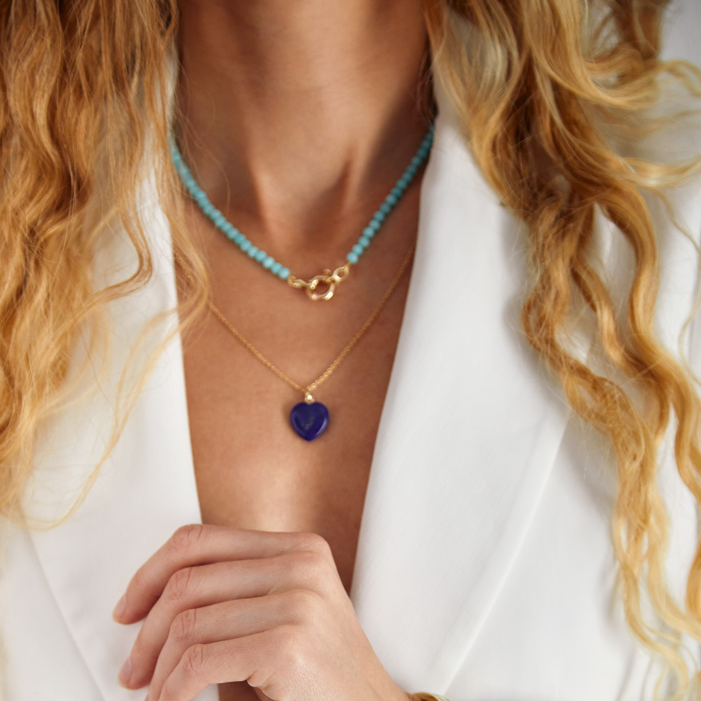 9ct Gemstone Necklace ~ Amazonite