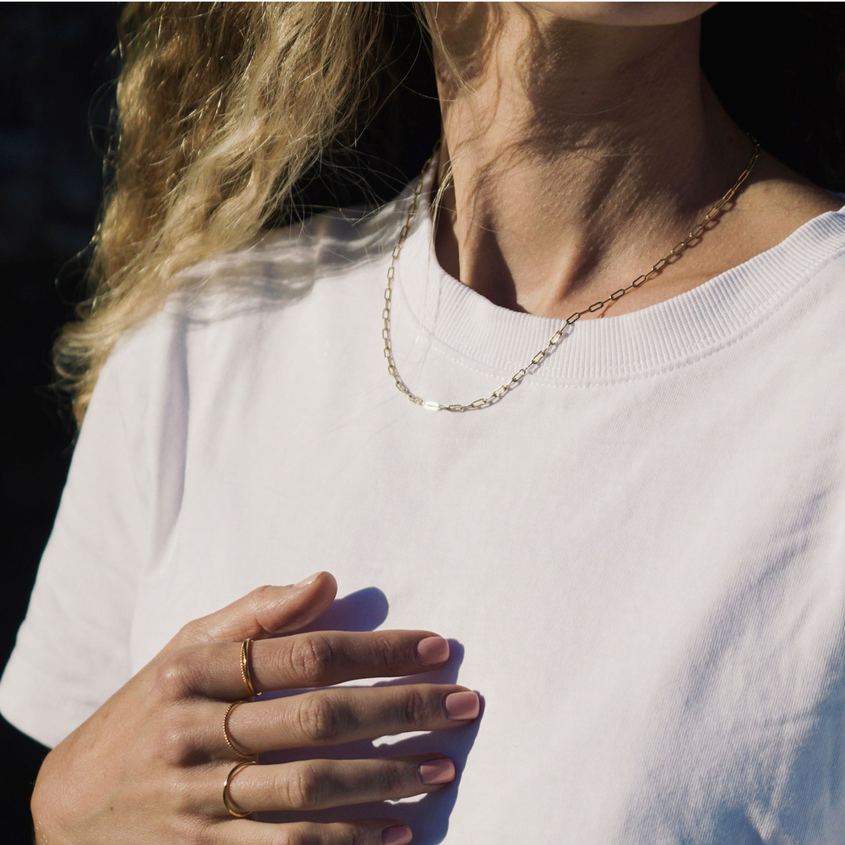 Solid 9ct Gold Paperclip Chain Necklace