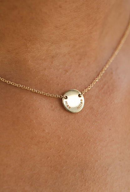 solid gold personalized pendant necklace 