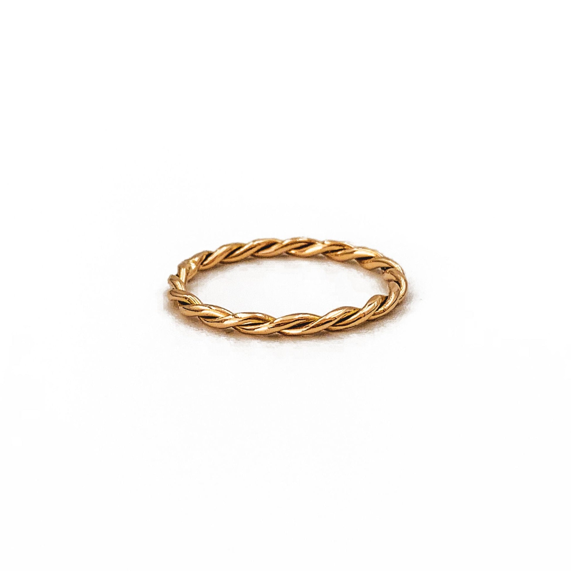9ct yellow gold woven ring band - Thor Collective South Africa 
