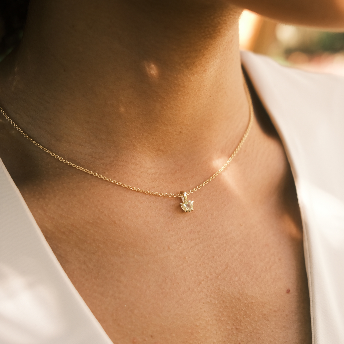 9ct Heart Gemstone Pendant