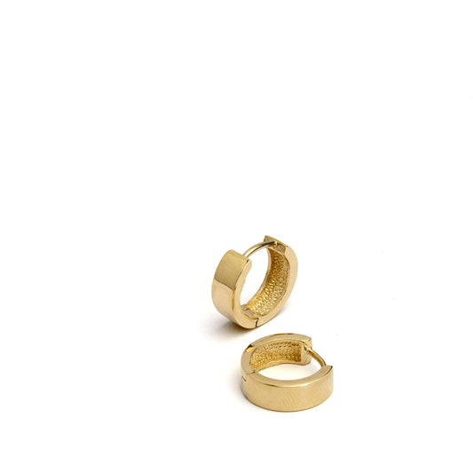 9ct Gold Wide Huggie Earrings