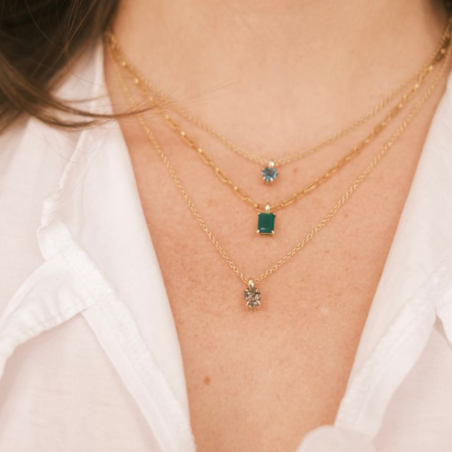 9ct Oval Gemstone Pendant