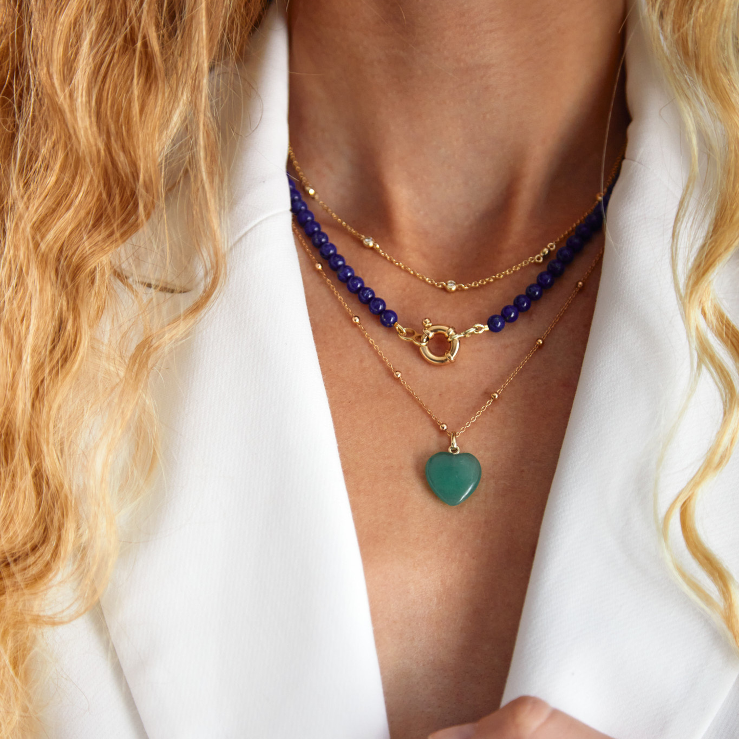9ct Bold Heart Gemstone Pendant