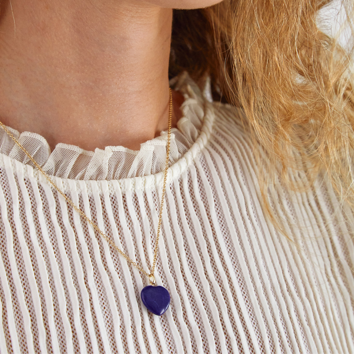 9ct Bold Heart Gemstone Pendant