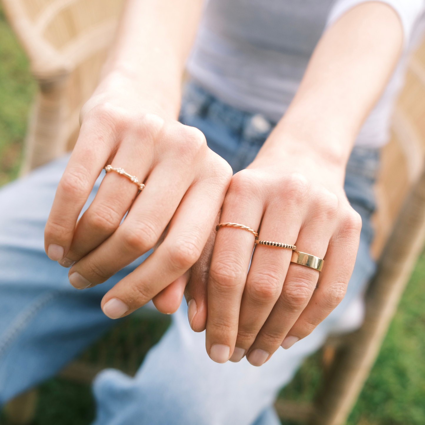 9ct Woven Ring