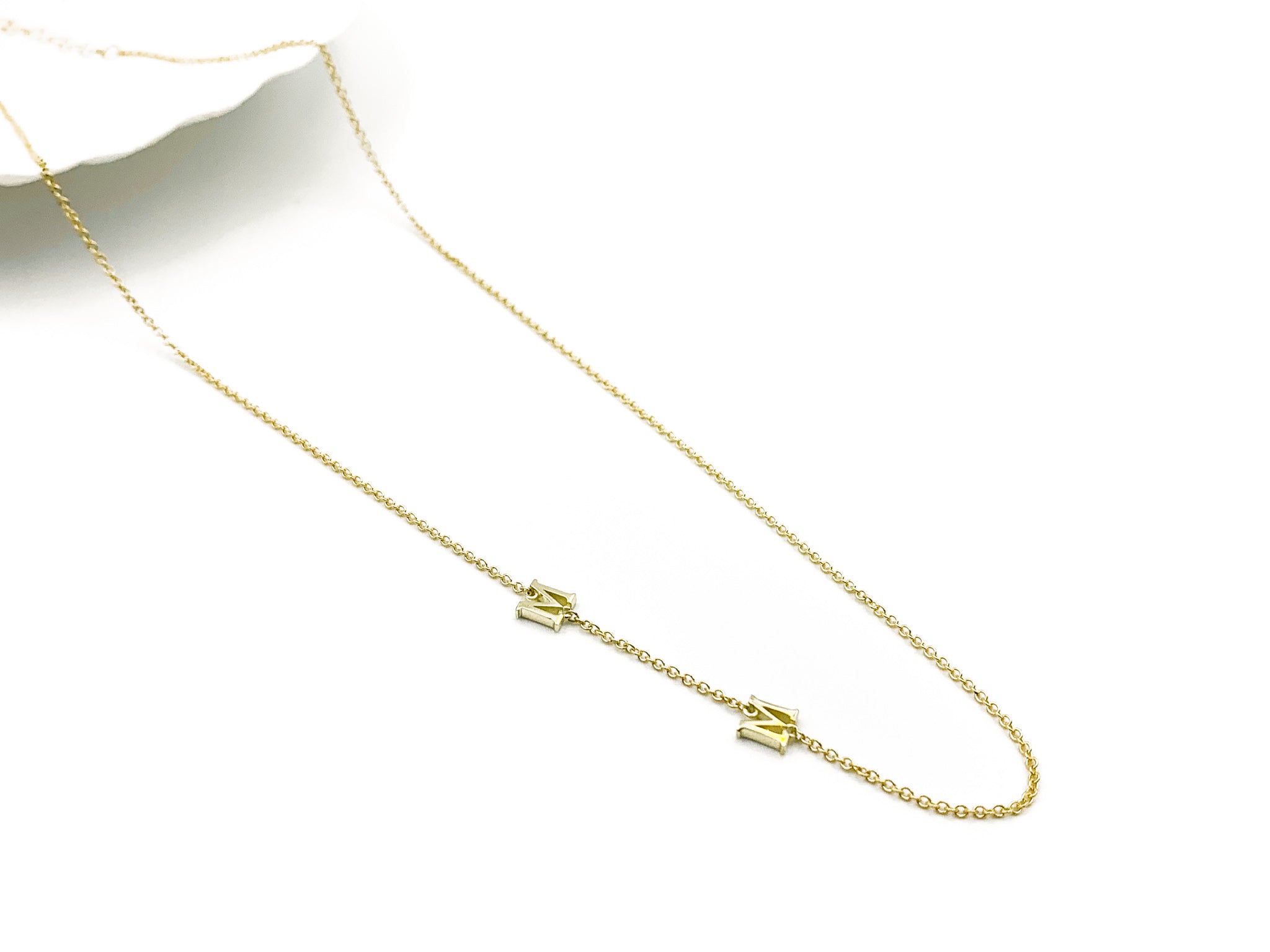 9ct yellow gold initial necklace | personalized necklace 