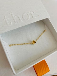 9ct yellow gold birthstone bracelet by Thor Collective 