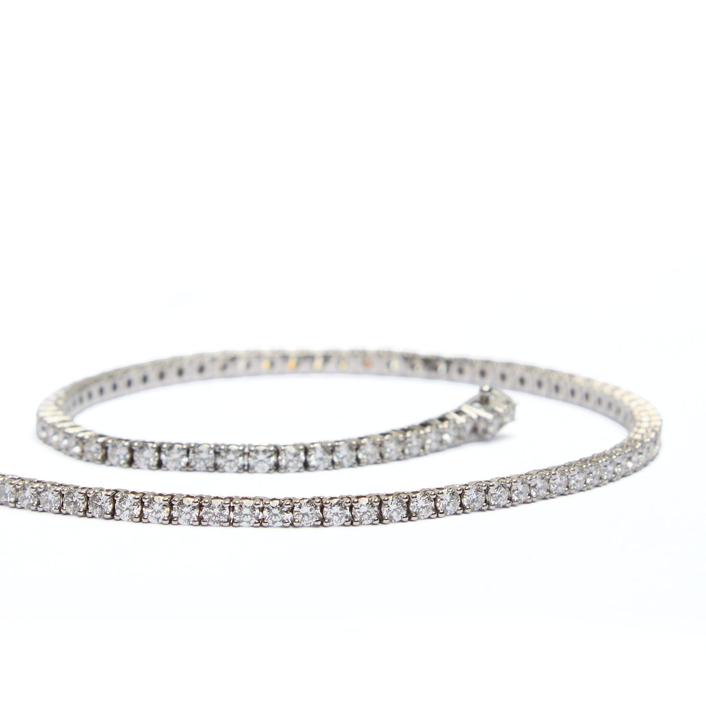Solid gold lab grown diamond tennis necklace by Thor Collective