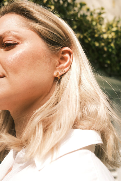 yellow gold Citrine earrings by thor collective 